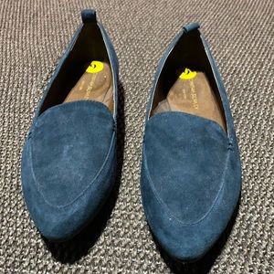 Cynthia Rowley Teal Suede Flats size 9 NEW
